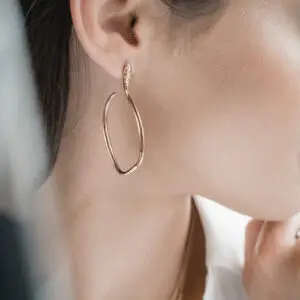 Ohrschmuck Flamingos in 14kt Rotgold mit braune Diamanten – Bild 5