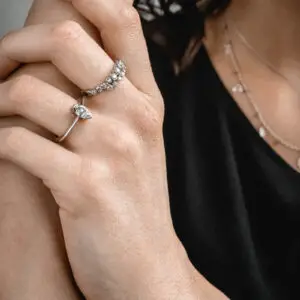 Ring massiv gefertigt in 14kt Rotgold mit Diamant – Bild 3