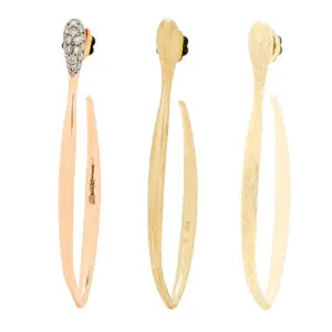 Ohrschmuck Flamingos in 14kt Rotgold mit braune Diamanten – Bild 3
