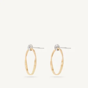 Ohrschmuck in 18kt Gelbgold und Weißgold gefertigt mit Diamant