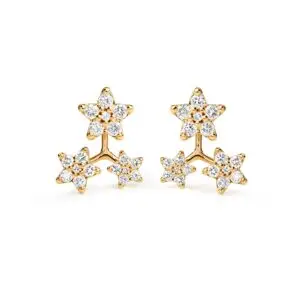 Ohrstecker in 18kt Gelbgold mit 8 Diamanten