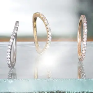 Ring Love Band geschwungen 18kt Weißgold mit weißen Diamanten – Bild 3
