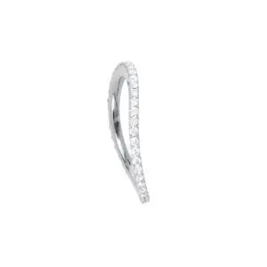 Ring Love Band geschwungen 18kt Weißgold mit weißen Diamanten
