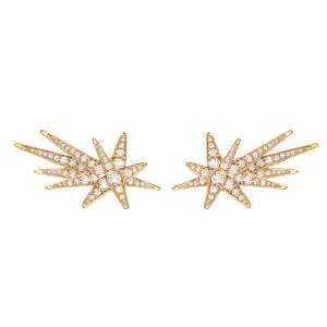 Ohrstecker in 18kt Gelbgold aus der Serie Funky Stars mit 52 Diamanten